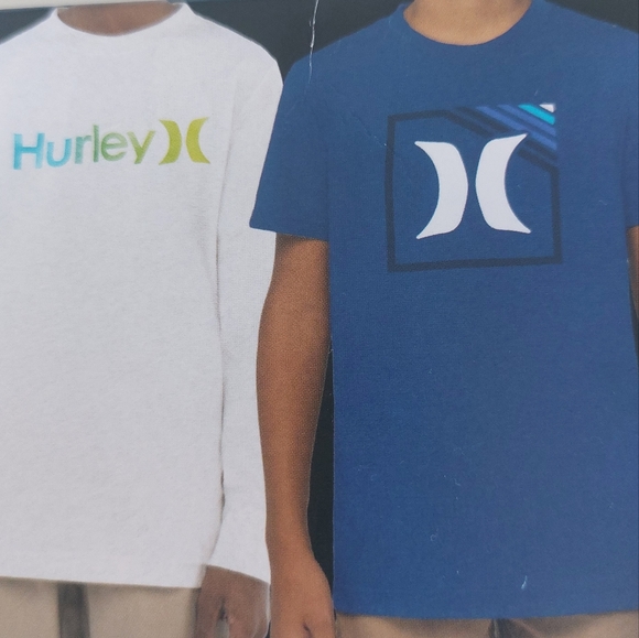 Hurley Boy's ๐ฆ Classic Crew Neck Graphic Logo T-shirt 2pk - Picture 2 of 11